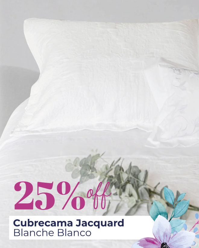 Cubrecama Jacquard Blanche Blanco