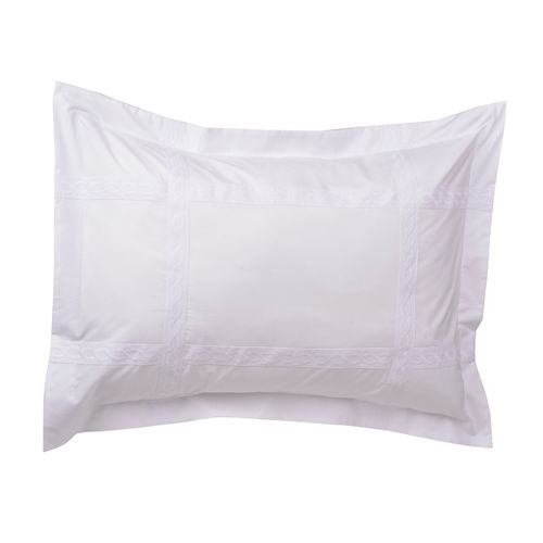 Funda Trenza Blanco 220 Hilos 50x70cm