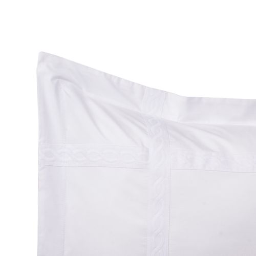 Funda Trenza Blanco 220 Hilos 50x70cm