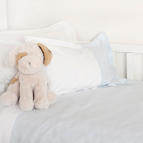 Cojín Bebé Estampado Básico Celeste 220 Hilos 30x45cm