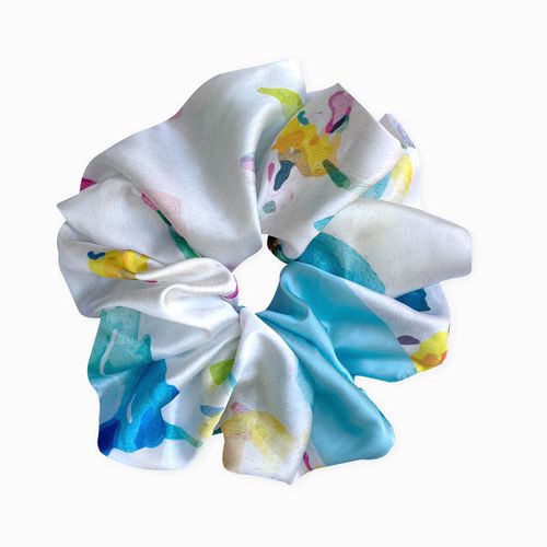 Maxi Scrunchie Pet Estampado Garden Pajarito