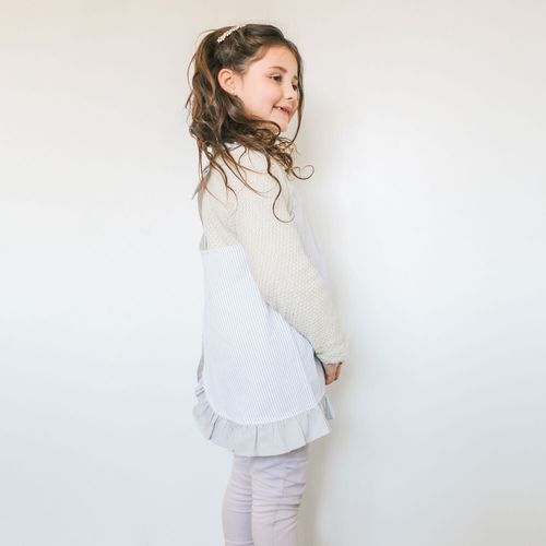Delantal Piqué Vuelos Kids Gris