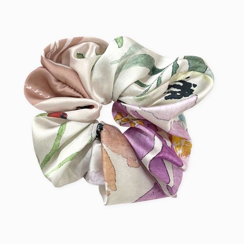 Maxi Scrunchie Pet Estampado Bloom Damasco