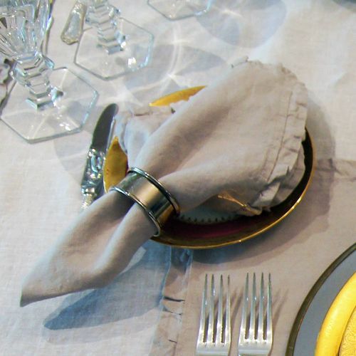 Servilleta Lino Mathilda Gris