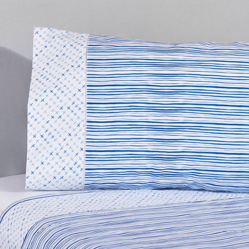 Set Sábana Kids Estampada Shibori Azul 220 Hilos