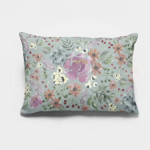 Funda de Cojín Estampado Bloom Agua 30x50cm