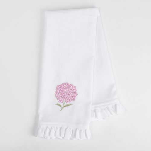 Toalla Piqué Hortensias Rosa