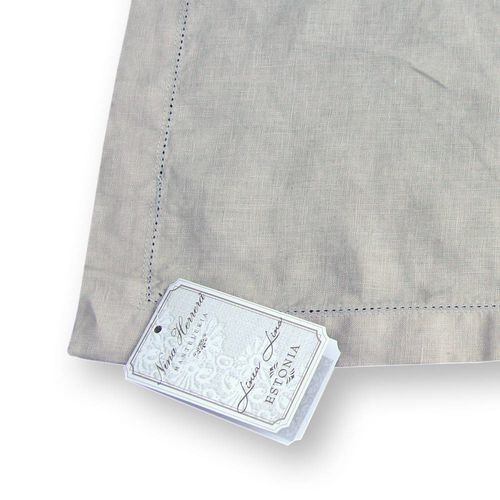 Set Servilleta Lino Basica Gris Cuadrado 45x45cm