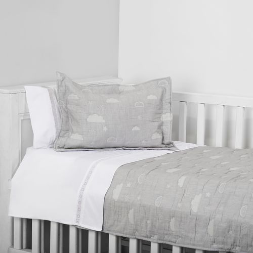 Cubrecama Bebé Jacquard Cloud Gris