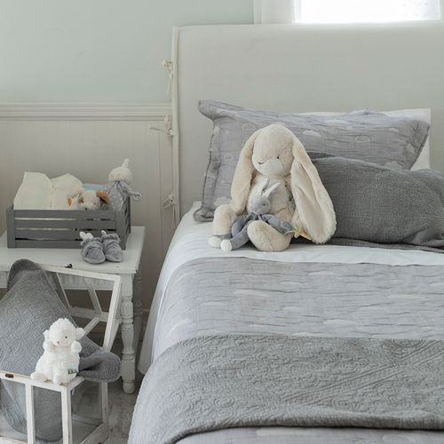 Cubrecama Kids Jacquard Cloud Gris