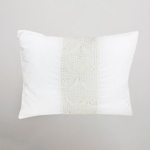 Cojín Clásico Macramé Blanco 220 Hilos 30x45cm