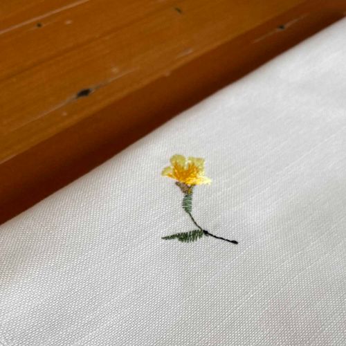 Set Servilleta Bordada Flor Amarillo