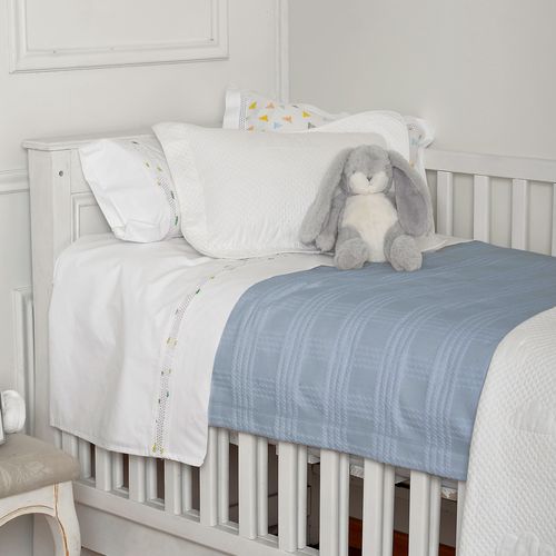 Cubrecama Bebé Matelassé Gales Celeste
