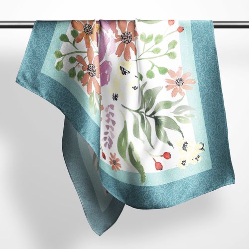 Pañuelo Pet Estampado Bloom Agua 90x90cm