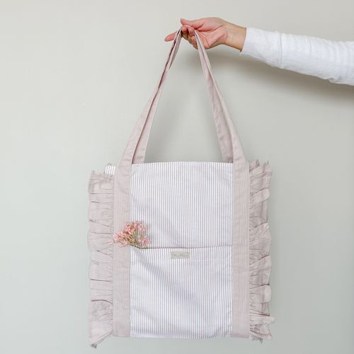 Tote Bag Piqué Vuelos Listado Nude