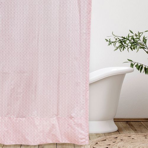 Cortina de Baño Estampada Liberty Rosa
