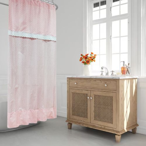 Cortina de Baño Estampada Liberty Rosa