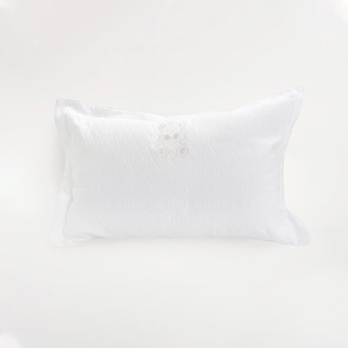 Cojín Bebé Bordado Osito White Off 220 Hilos 30x45cm