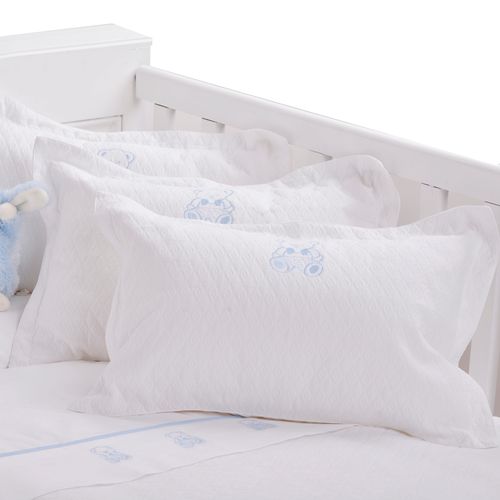 Cojín Bebé Bordado Osito Celeste 220 Hilos 30x45cm