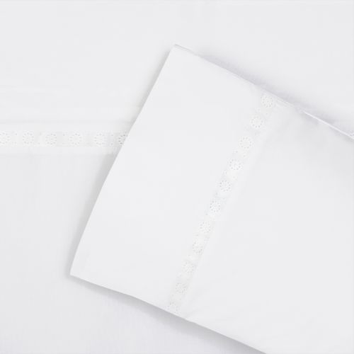 Set Sábana Básica Manu Flor Blanca 220 Hilos