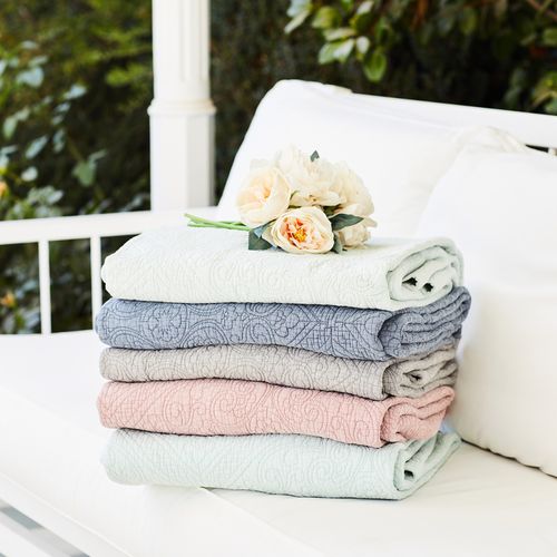 Piecera Quilt Stone Verde Agua