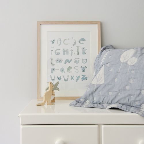 Cubrecama Kids Jacquard Bosque Azul