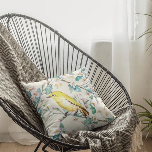 Funda de Cojín Estampado Garden Pajarito 45x45cm