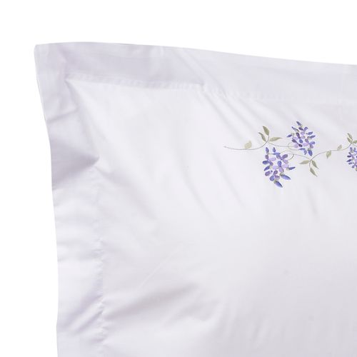 Set Fundas Bordada Enredadera Lila 220 Hilos 50x70cm