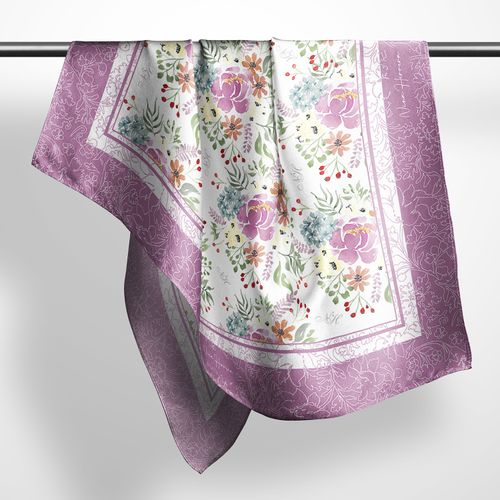 Pañuelo Pet Estampado Bloom Rosado 90x90cm