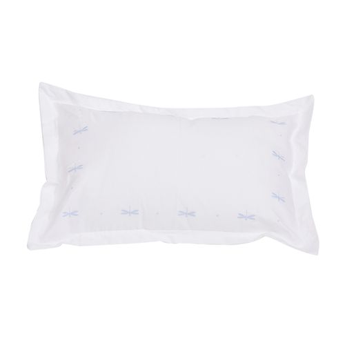 Cojín Bebé Bordado Libélulas Celeste 220 Hilos 30x45cm