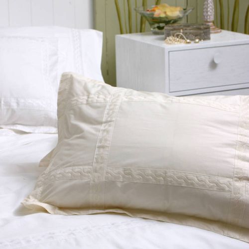 Funda Trenza Beige 220 Hilos 50x70cm
