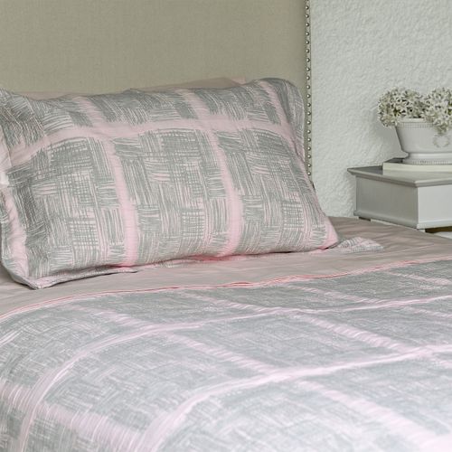 Cubrecama Kids Jacquard Grafito Rosa