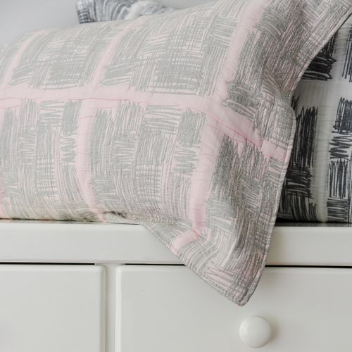 Cubrecama Kids Jacquard Grafito Rosa