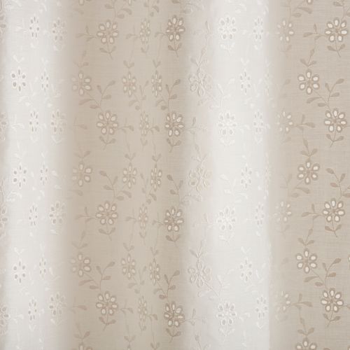 Cortina de Baño Broderie Premium Floral Crudo