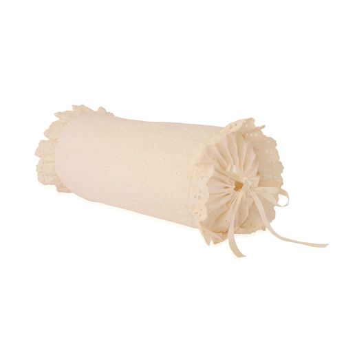 Cojín Clásico Broderie Beige 220 Hilos 35x16cm