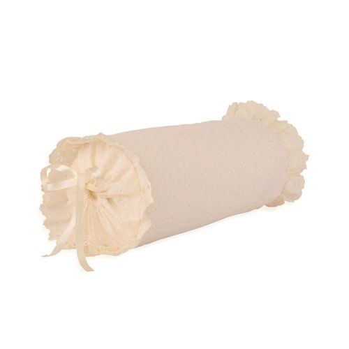 Cojín Clásico Broderie Beige 220 Hilos 35x16cm