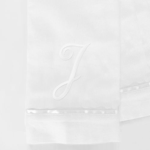 Toalla Piqué Bordada Letra J Blanco