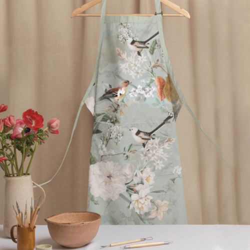 Delantal Estampado Pajaritos Agua
