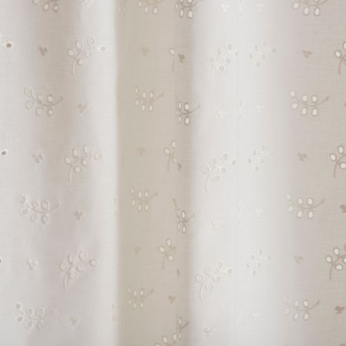 Cortina de Baño Broderie Premium Ramito Crudo
