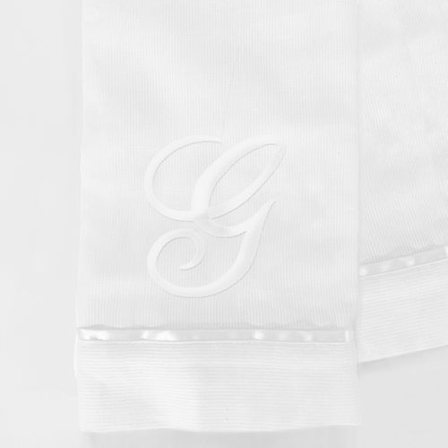 Toalla Piqué Bordada Letra G Blanco