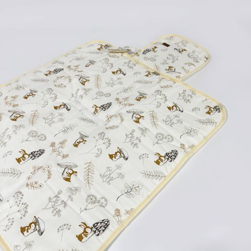 Mudador Estampado de Algodón Bosque