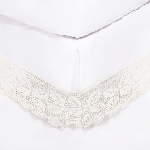 Faldón Clásico Bolillo Blanco 220 Hilos