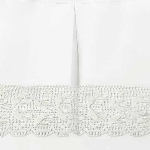 Faldón Clásico Bolillo Blanco 220 Hilos
