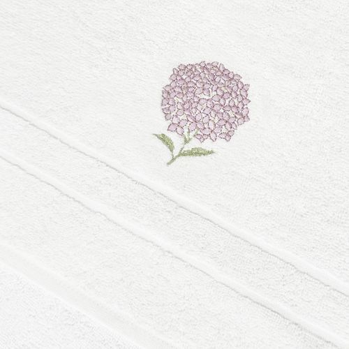 Toalla Bordada Hortensia Rosado