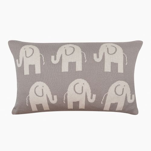 Cojín Bebé Tejido Elefante Gris 30x50cm