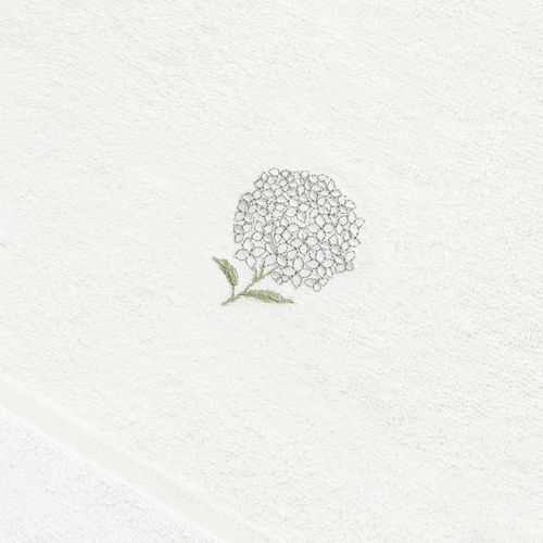 Toalla Bordada Hortensia Blanco