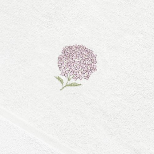 Toalla Bordada Hortensia Rosado