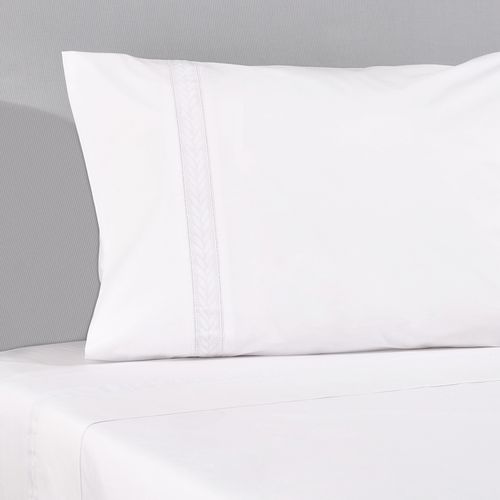 Set Sábana Espiga Blanco 220 Hilos