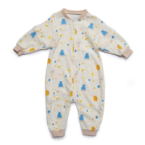 Saco de Dormir Bebé Estampado Mulen Cosmos Crudo TOG 0.5