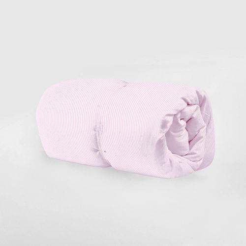 Plumón Estampado Basic Listada Rosa